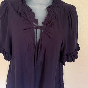 Anthology Odille Ruffle neckline blouse size 12